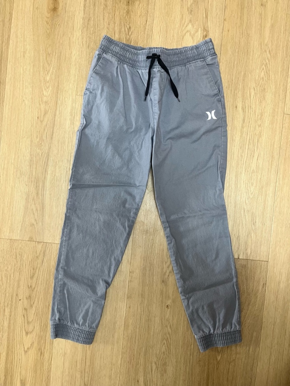 Hurley Boy’s Gray Jogger Pants with Black Drawstring